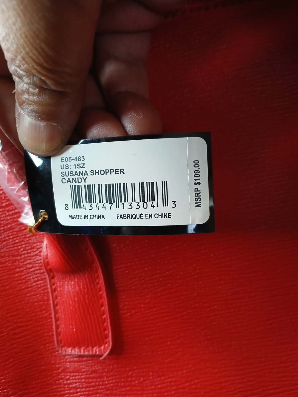 bebe Red Susana Shopper Top-Handle Satchel - Picture 6 of 6